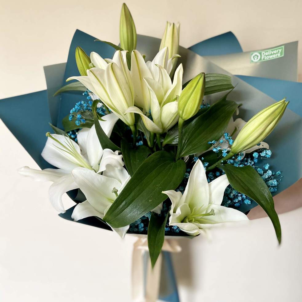 Букет из лилий "Лилу" - Доставка цветов Саратов. Сервис Delivery Flowers | 8 800 444-00-29